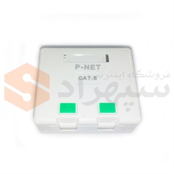 پریز شبکه کامل 2 پورت CAT6