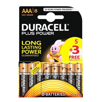 باطری نیم قلمی آلکالاین 8 تایی DURACELL