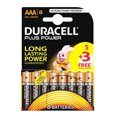 باطری نیم قلمی آلکالاین 8 تایی DURACELL