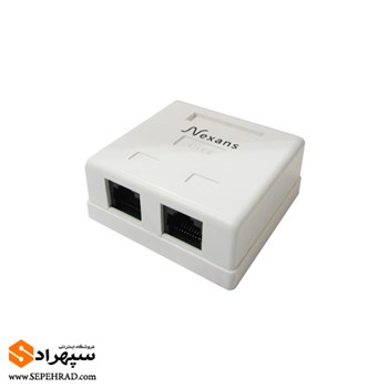 پریز روکار شبکه NEXANS دو پورت CAT6